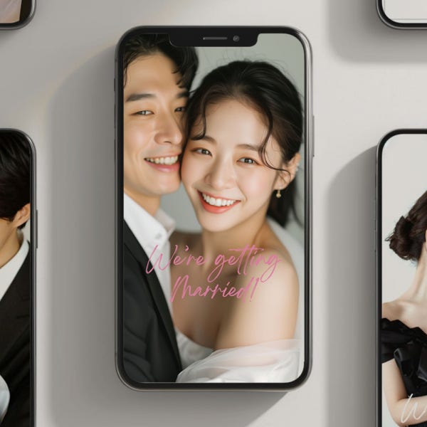 모바일청첩장 게스트스냅 셀프 결혼식 초대장 당일제작 참석여부 혼주용