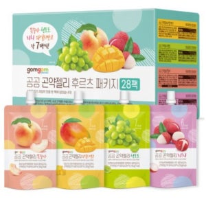 곰곰 곤약젤리 150g 복숭아+와일드망고+청포도+리치 28팩짜리x2세트 무설탕 저칼로리