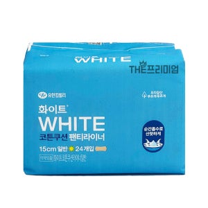 유한킴벌리 화이트 코튼쿠션 팬티라이너 일반 24p 생리대