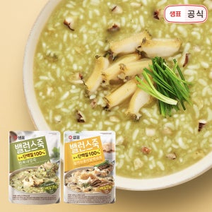 샘표 밸런스죽 420g 전복내장죽 1개+능이누룽지 닭백숙죽 1개