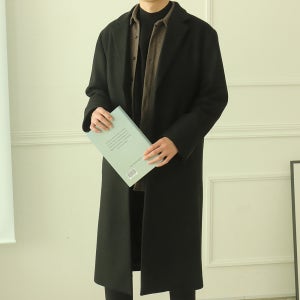 남자코트 오버핏 울 모직 남자겨울코트