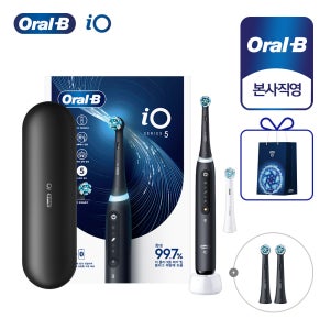 오랄비 iO5 전동칫솔 매트 블랙(본품) + 추가 리필모 2입