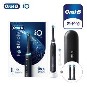 오랄비 iO5 전동칫솔 매트 블랙(본품) + 추가 리필모 2입