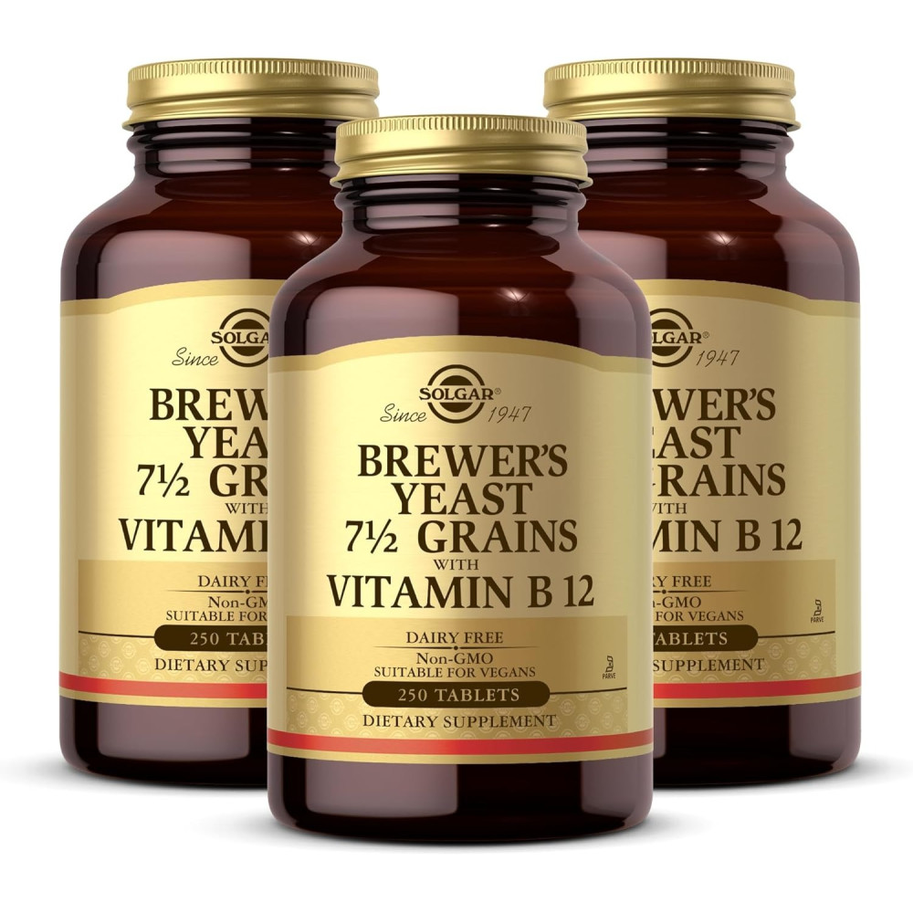 솔가 <b>맥주효모</b> 그레인 위드 비타민B 12 250정 <b>타블렛</b> X 3통세트