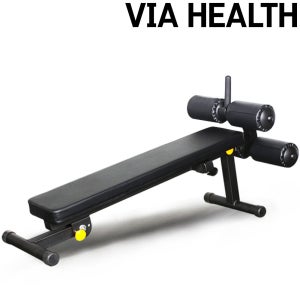 비아헬스 국내제작 싯업벤치 3단계 각도조절 복근 운동기구 바디스톤 플렛 평 벤치