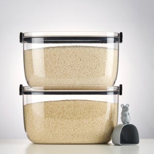 [N단독구성]쌀통 5kg&5kg 쌀보관통 밀폐 냉장고 잡곡 보관함 곡물 보관용기 쌀독