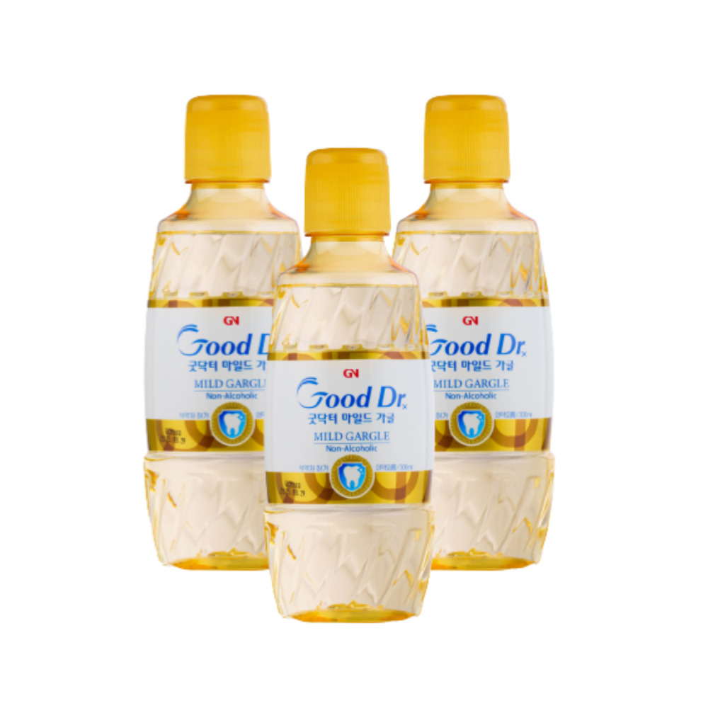 마일드 가글 무색소 무알콜 순한 구강세정제 <b>잇몸염증</b> 임플란트 가글액 300ml, 3개
