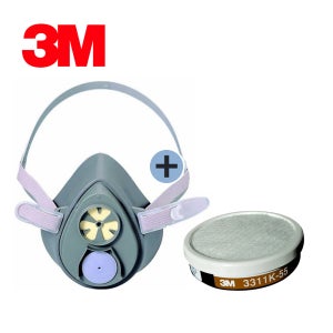 3M 방독마스크 3200-55 방독면 반면형 페인트 락스 도장 방진 냄새차단 마스크