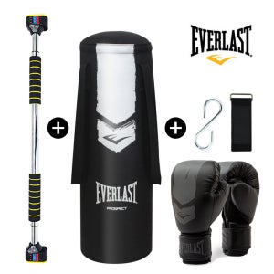 에버라스트 프로스펙트2 헤비백 + 철봉 + 글러브 풀세트(블랙) 권투 복싱