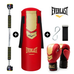 에버라스트 프로스펙트2 헤비백 + 철봉 + 글러브 풀세트(레드) 권투 복싱