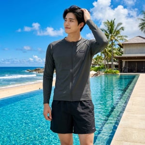 남자 래쉬가드 세트 집업 빅사이즈 상하의 RF338 AE300