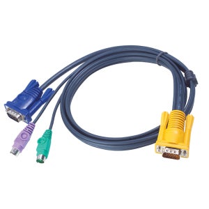 ATEN KVM 스위치 전용 VGA RGB 15핀 일체형 PS2 케이블 2L-5202P