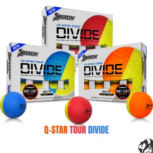 던롭 스릭슨 디바이드 블루 반반볼 골프볼 골프공 3구 Q-STAR TOUR DIVIDE