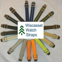 WISCASSET WATCH STRAPS Marine Nationale MN French Parachute Elastic Watch Strap 165797