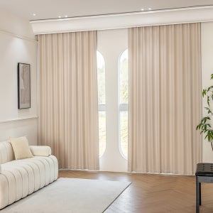 플러스창 클레망 도톰 형상기억 암막커튼 핀형 150x200 방한 방풍 맞춤제작