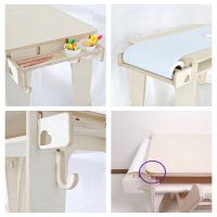제이디우드 유아 어린이 책상 의자 세트 미술 책상 친환경 원목 자작 테이블 악세사리