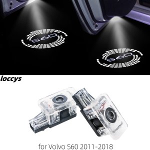 볼보 s60 2011-2018 led 도어 환영 조명 로고 프로젝터 고스트 섀도우 램프 라이트 액세서리