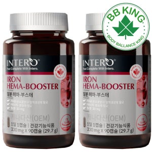 철분 보충제 철분제 영양제 헤모글로빈 헤마부스터 여성 남성 비헴철 90정, 2개