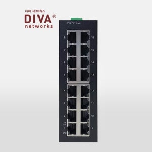 디바네트웍스 16포트 허브 산업용 기가스위치 1000Mbps DIVA-IS0516K