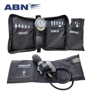 ABN 메타 혈압계 성인 소아 유아 커프 3종 세트 양호실 아네로이드