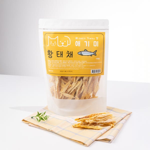 강아지 북어포 황태간식 애기미 황태채 황태포 300g 100g x 3봉지