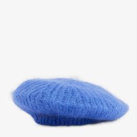 가니 베레모 GANNI Logo-embroidered wool-blend beret(BLUE )