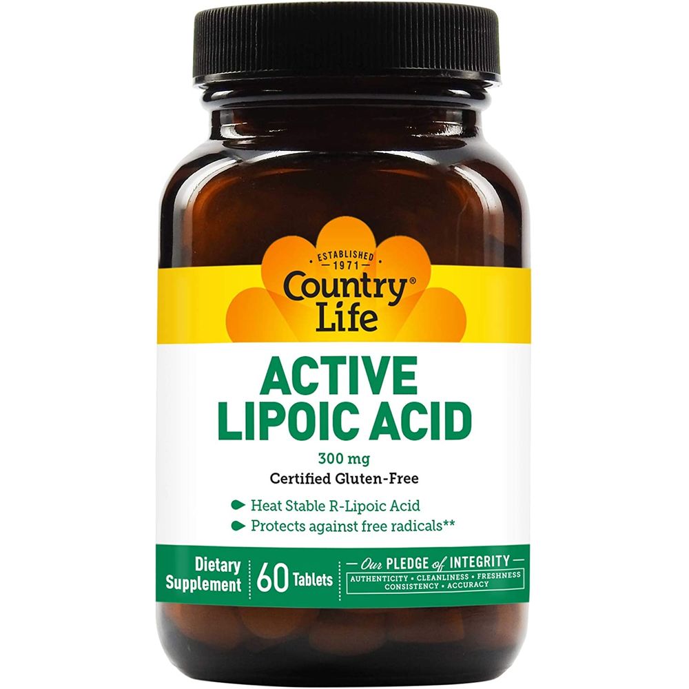 컨츄리 라이프 활성형 <b>액티브</b> 알파<b>리포산</b> 알<b>리포산 300mg</b> 60정