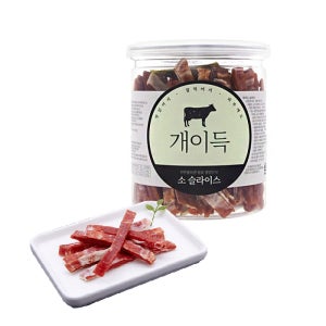 PET 개이득 소 슬라이스 200g /천연 콜라겐 애견 영양 간식 면역력 향상 저칼로리 다이어트 스테미너 / 펫