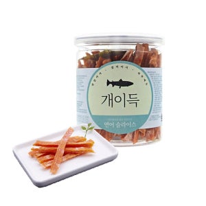 PET 개이득 연어 슬라이스 200g /천연 콜라겐 애견 영양 간식 모질 관리 두뇌 발달 고단백 저칼로리 / 펫