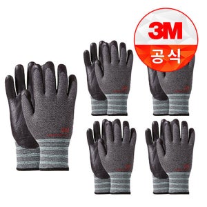 3M 겨울 장갑 슈퍼그립 핫 혹한기 겨울 기모 방한 작업 장갑 5개