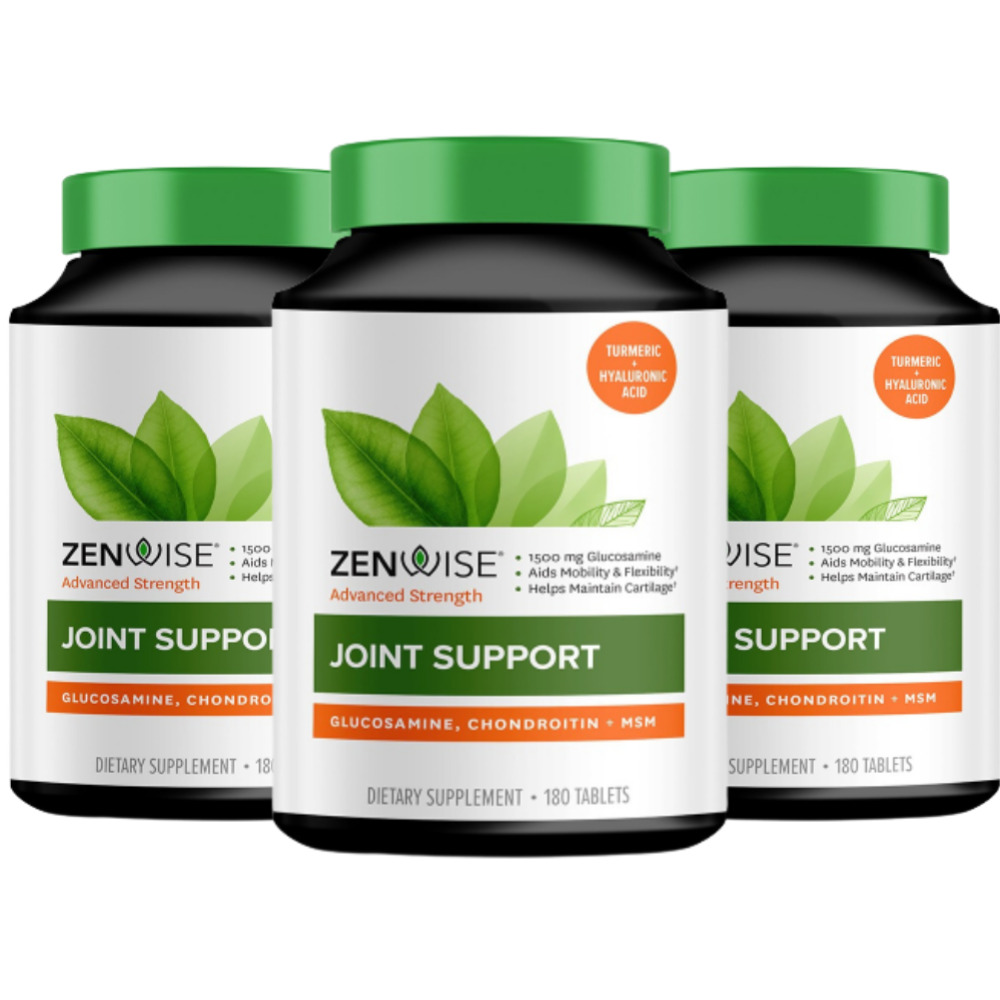 젠와이즈 <b>조인트</b> 서포트 글루코사민 콘드로이친 MSM 콘드로이틴 180정 타블렛 3통세트
