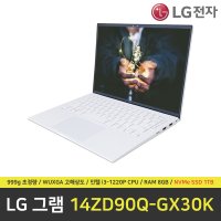 LG 그램 14ZD90Q-GX30K 노트북 / RAM 8GB / NVMe SSD 1TB