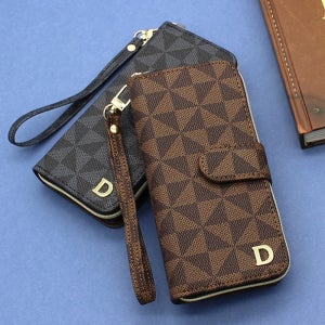 갤럭시A72 체크 지퍼 다이어리 스트랩 케이스 SM-A726N