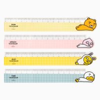 카카오프렌즈 플라스틱 자 15cm 라이언 어피치 무지 튜브