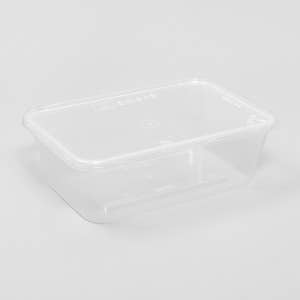 [BW] B750 투명 중 PP 사각 사출 죽 용기 (뚜껑포함) 500세트