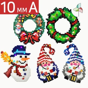 하비마켓 디폼블록 10mm 크리스마스 5종세트 (방문,벽걸이용)