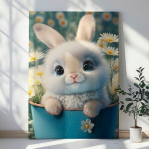 아이방 토끼그림 계묘년 선물 인테리어 액자 귀염토끼 A2 캔버스액자