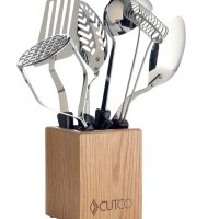 CUTCO Kitchen appliance set in oak wood holder 컷코 조리기구세트 1718