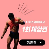 강남pt 1회 체험권