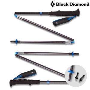 블랙다이아몬드 디스턴스 Z 폴 / 등산스틱 3단 접이식 초경량 트레킹 지팡이 노르딕워킹