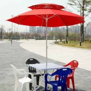 국산 파라솔+팔걸이의자1호+테이블 세트