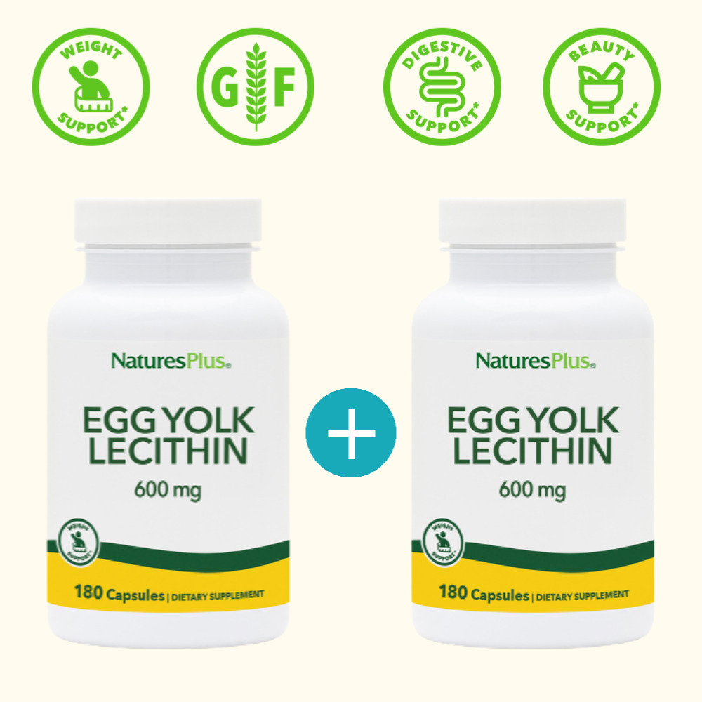 NaturesPlus 난황유 난황 레시틴 계란레시틴 난유캡슐 600mg 180캡슐 2개