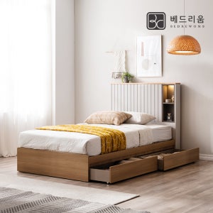 [베드리움] 리디아 LED 원목침대(SS)_릴렉서 허리특허 유로탑