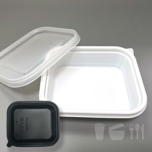 1칸 반찬용기 사각화이트,블랙 600세트 일회용(EH12144-1A)