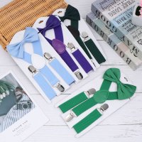 아기 유아 남자 Pcs Elastic Suspenders wi 보타이