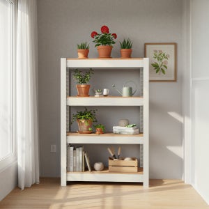 철제선반 조립식앵글 베란다 앵글 조립식선반 홈던트하우스 렉 600x300x900 4단