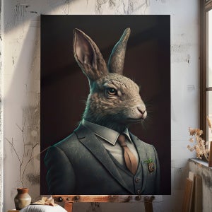 계묘년 신사 토끼 그림 미스터래빗 A2 캔버스액자
