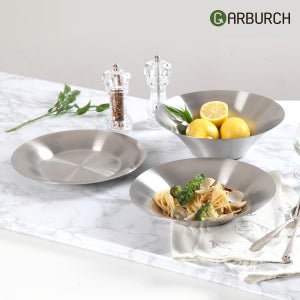 가버치 루시아 실버 서클 3종 세트 스텐 플레이트 접시 플레이팅