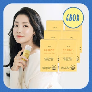 [UNA:N] 유나엔 츄어블 비오판 비오틴 판토텐산 비타민B6 크롬 30캡슐, 6개