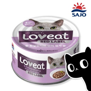 사조 러브잇 레드라벨 고양이 길냥이 간식캔 참치+연어, 160g, 1개